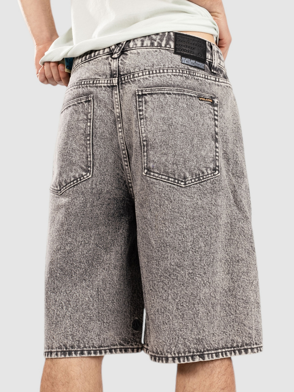 Volcom Beeggy Denim Shorts grey vintage