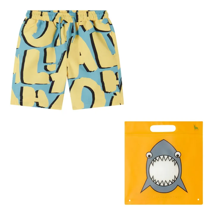 Stella McCartney Kids Short de Bain Aloha | Bleu ciel