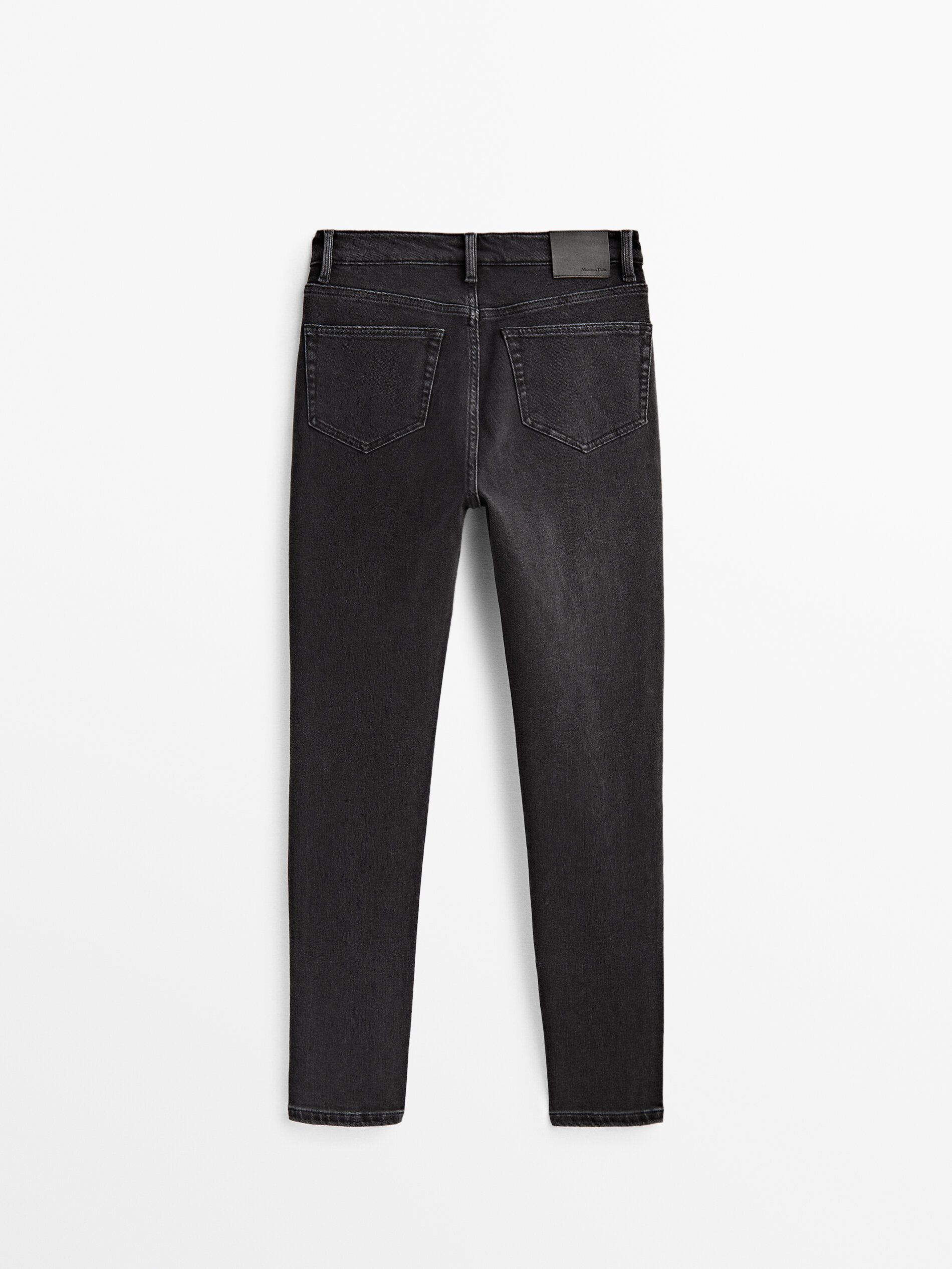 Calça vaqueira skinny de cintura alta - PRETA