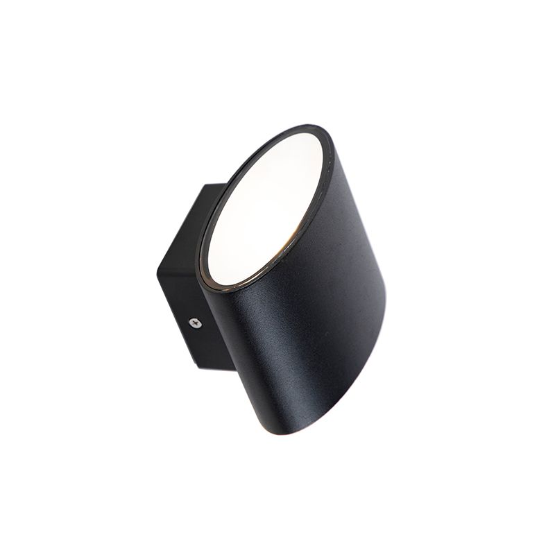 Moderne buitenwandlamp zwart incl. LED IP44 - Ovum