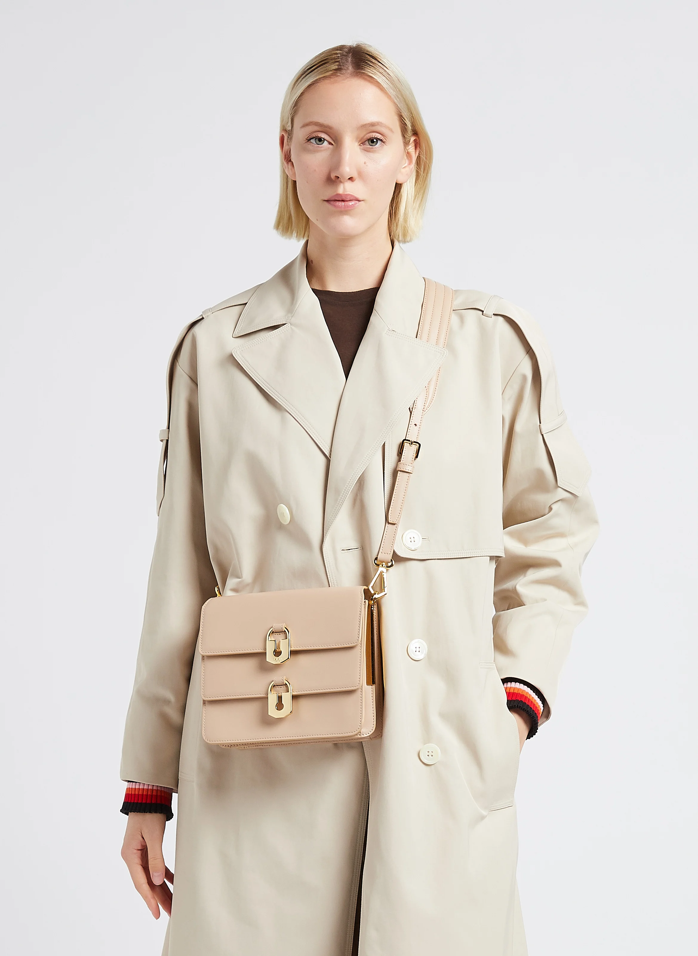 IDYLLE - Sac bandoulière en cuir | Beige