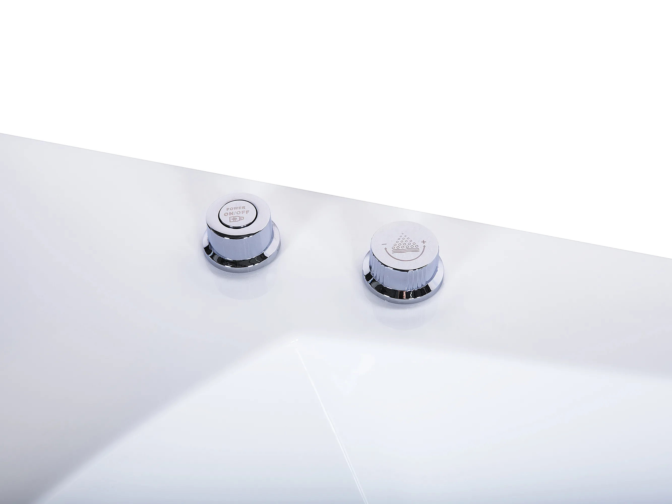 Hoek bubbelbad met LED FUERTE 175 x 85 cm Wit