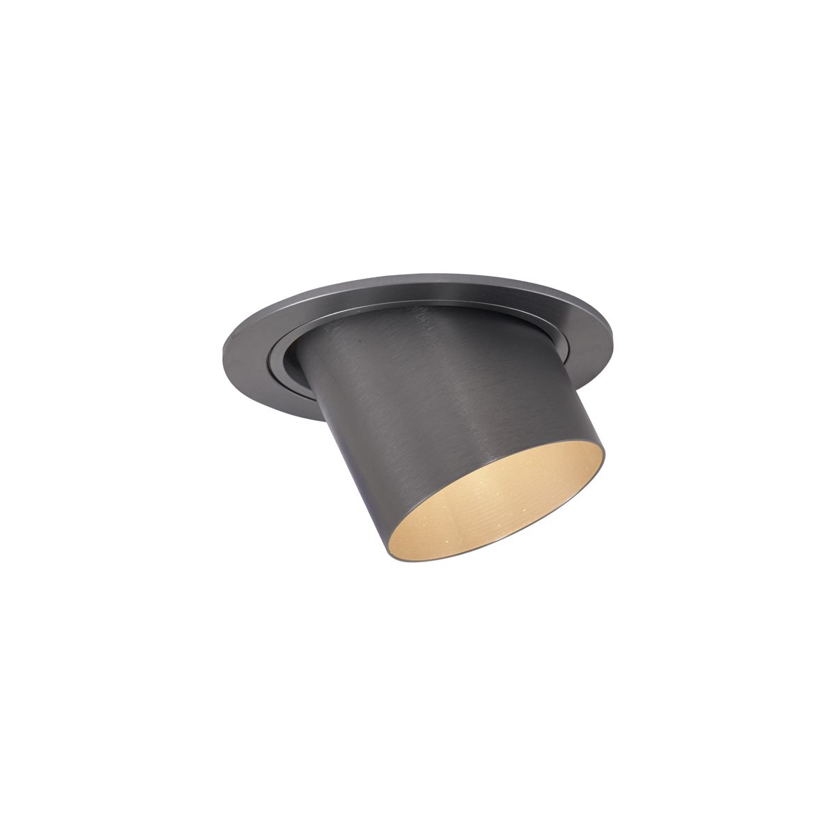Set van 6 moderne inbouwspots gunmetal GU10 50mm rond kantelbaar - Installa