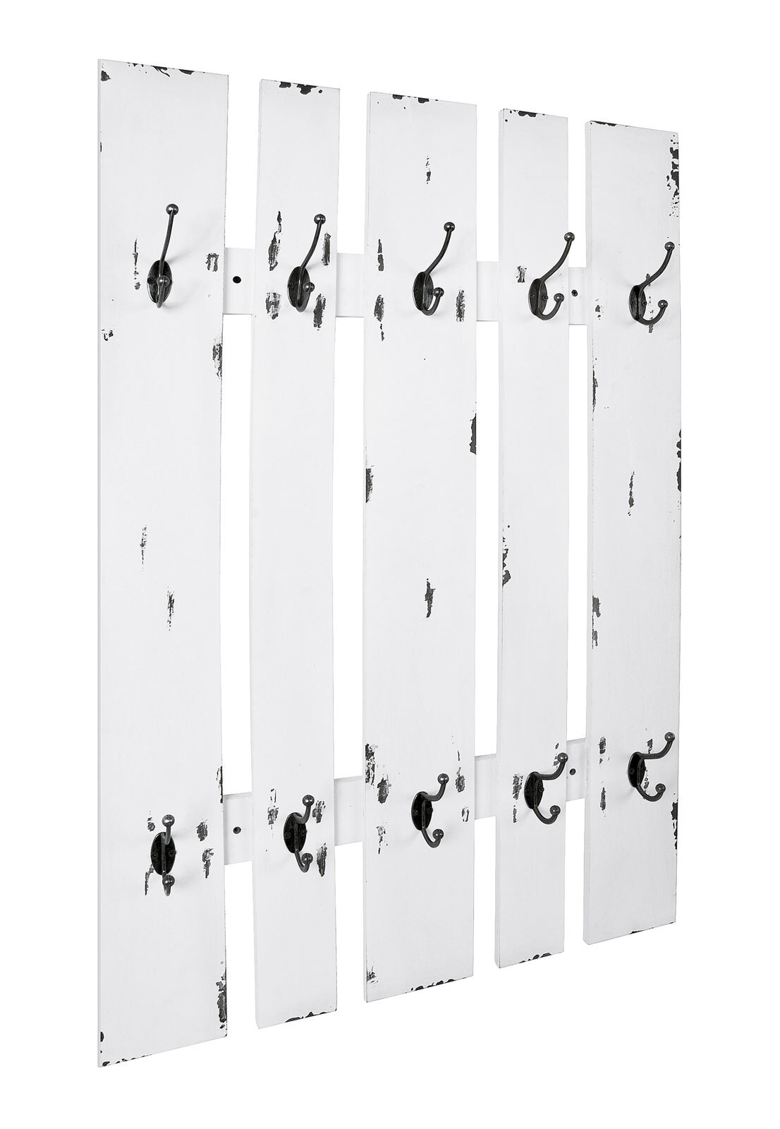 Wandgarderobe MARTA 65 x 100 x 9 cm Holznachbildung weiß