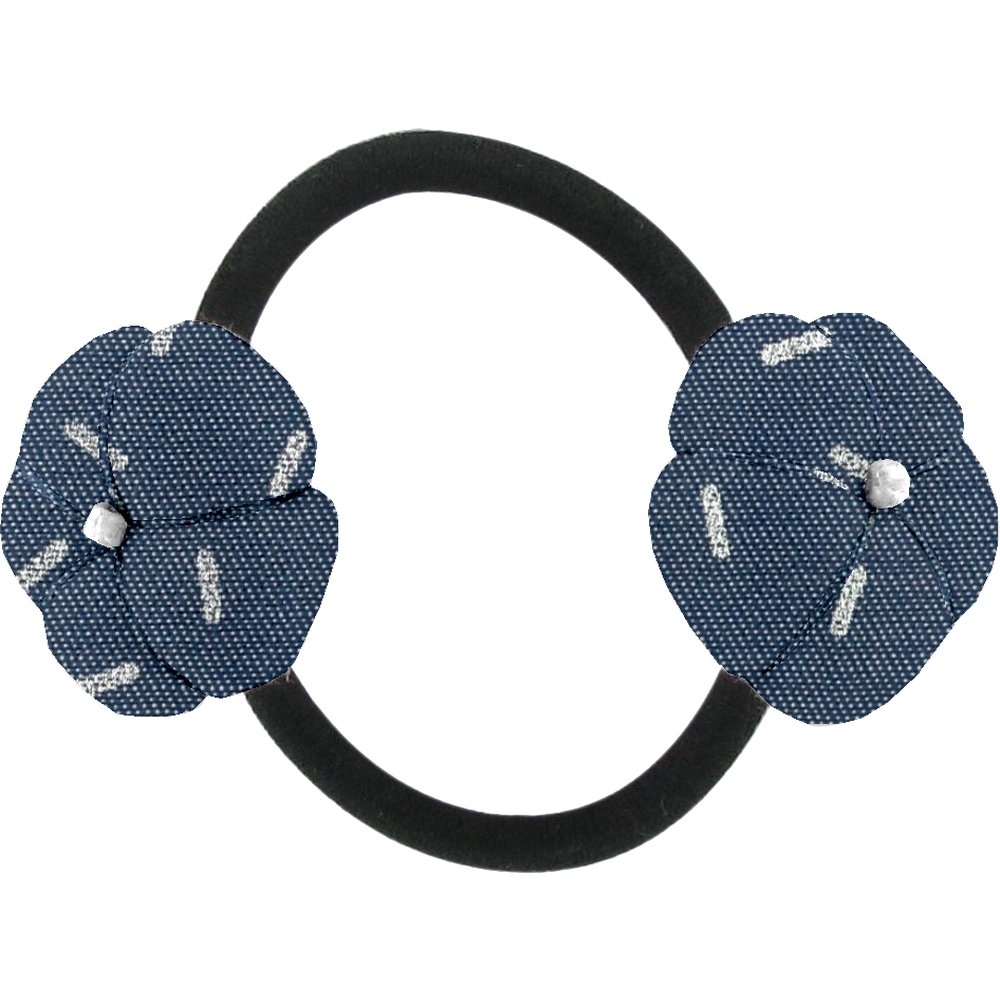Elastique Fleur Du Japon Paille Argent Jean