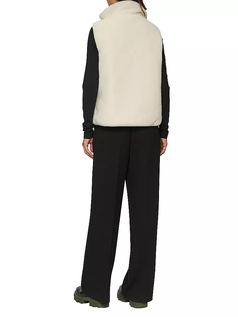 S.OLIVER Gilet in Felloptik weiss