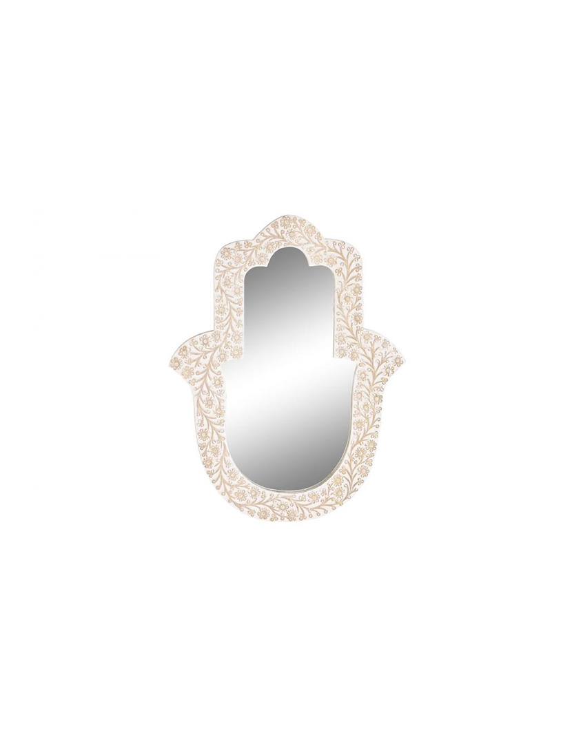 White Hamsa Mirror