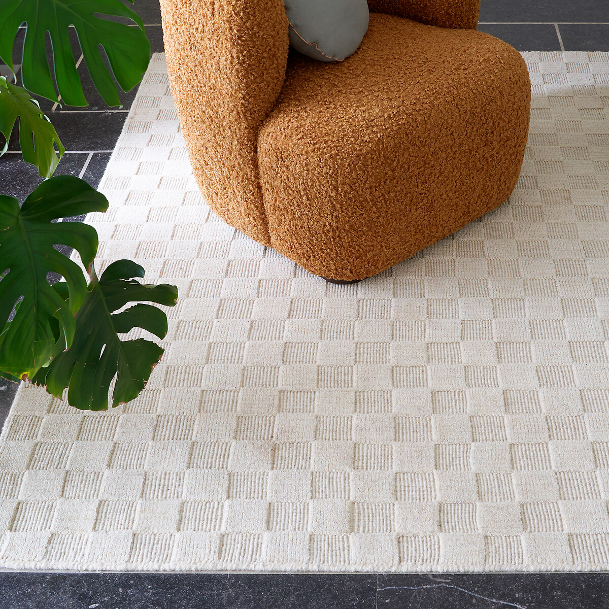 LA REDOUTE INTERIEURS<br>Tapete xadrez liso, Bilmo