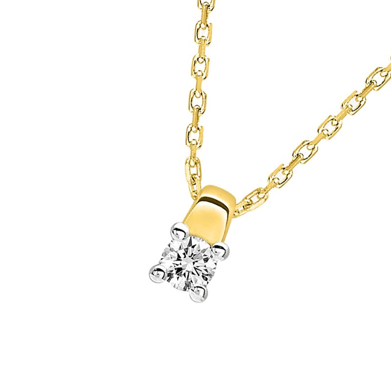 Collier Femme - Or 18 Carats - Diamant 0,08 Carats - Longueur : 42 cm