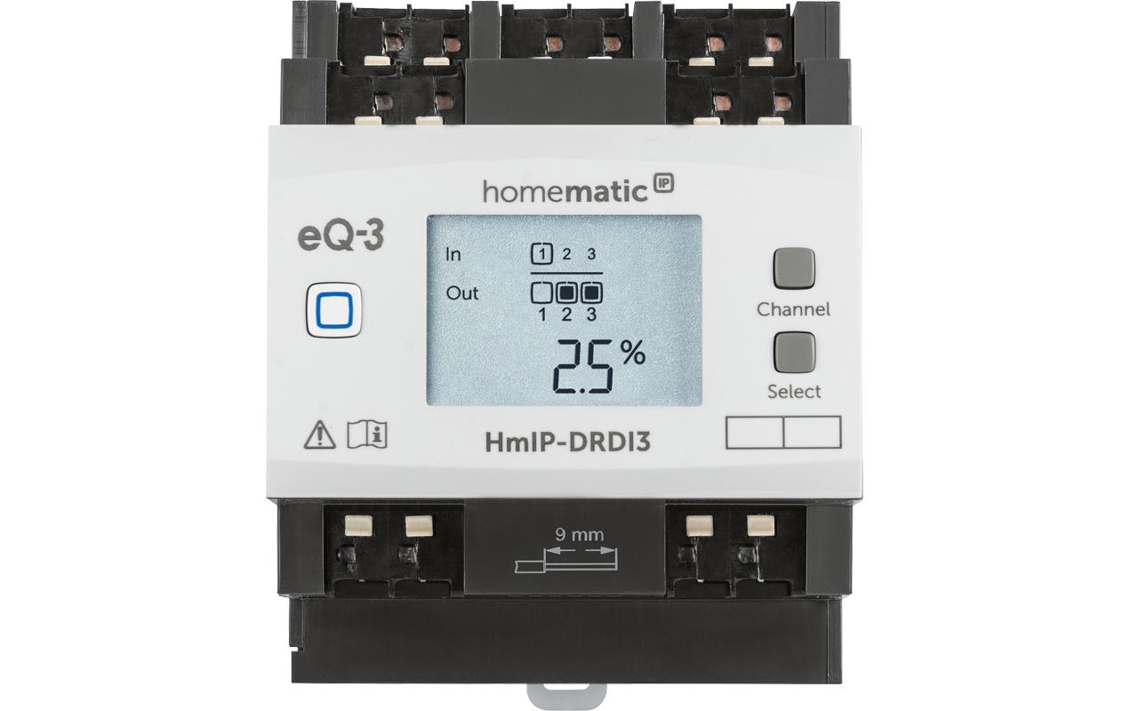 Smart Home Dimmaktor für Hutschienenmontage 3-fach<br>Smart ausbauen, komfortabel Dimmen – HmIP-DRDI3