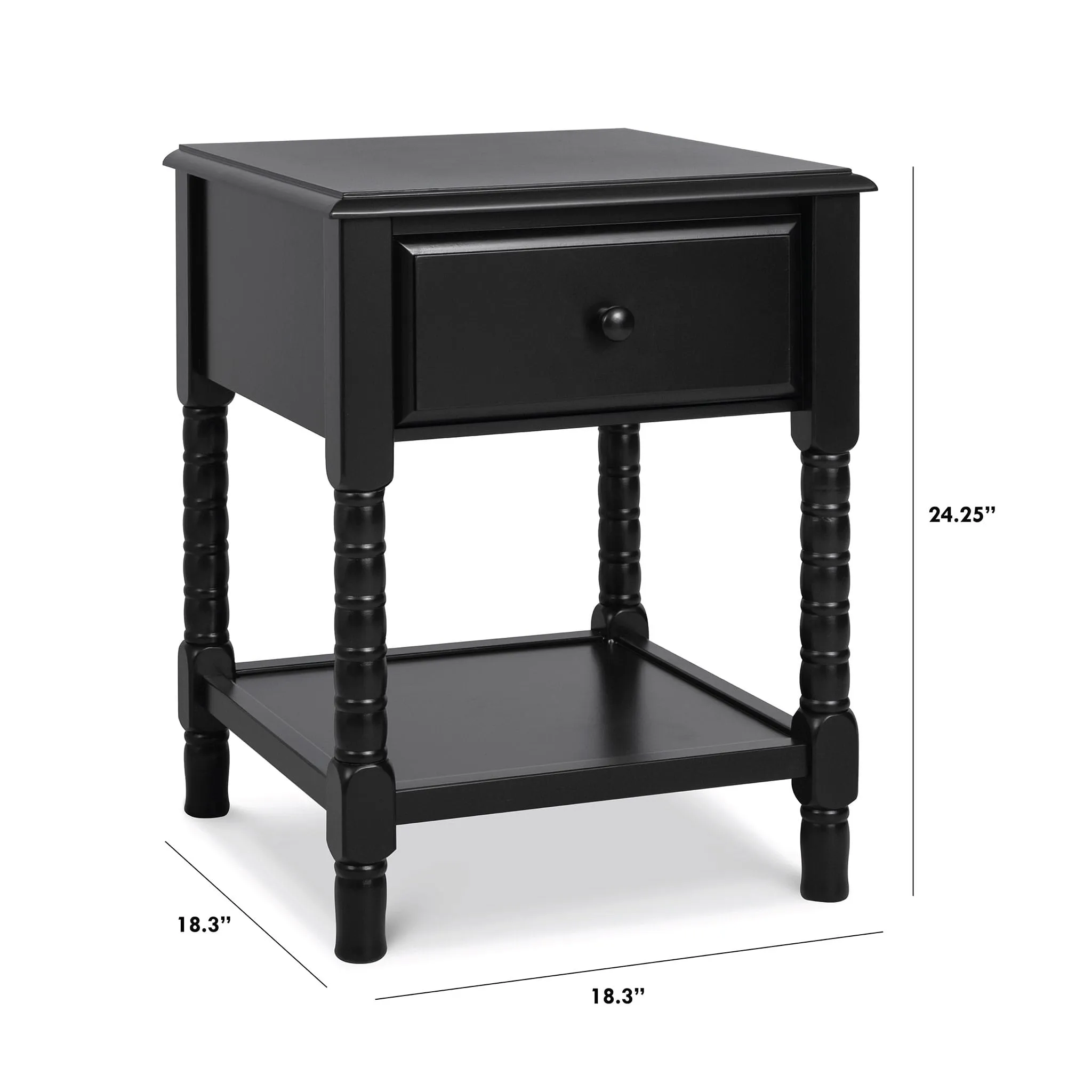DaVinci Table de Nuit Jenny Lind Spindle - Ébène