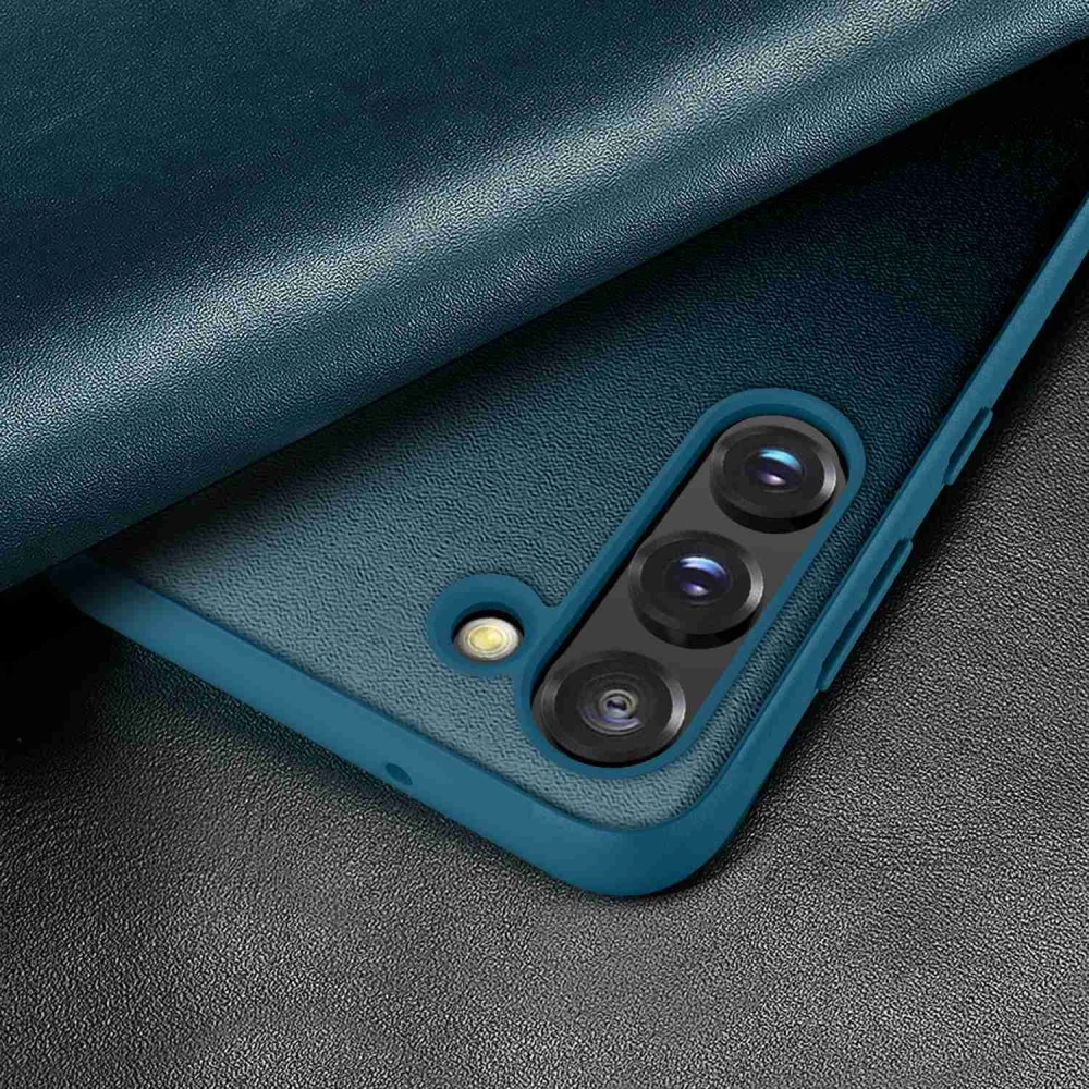 Samsung Galaxy S23 5G Leder Hülle Slim Window View Flip Case - Grün