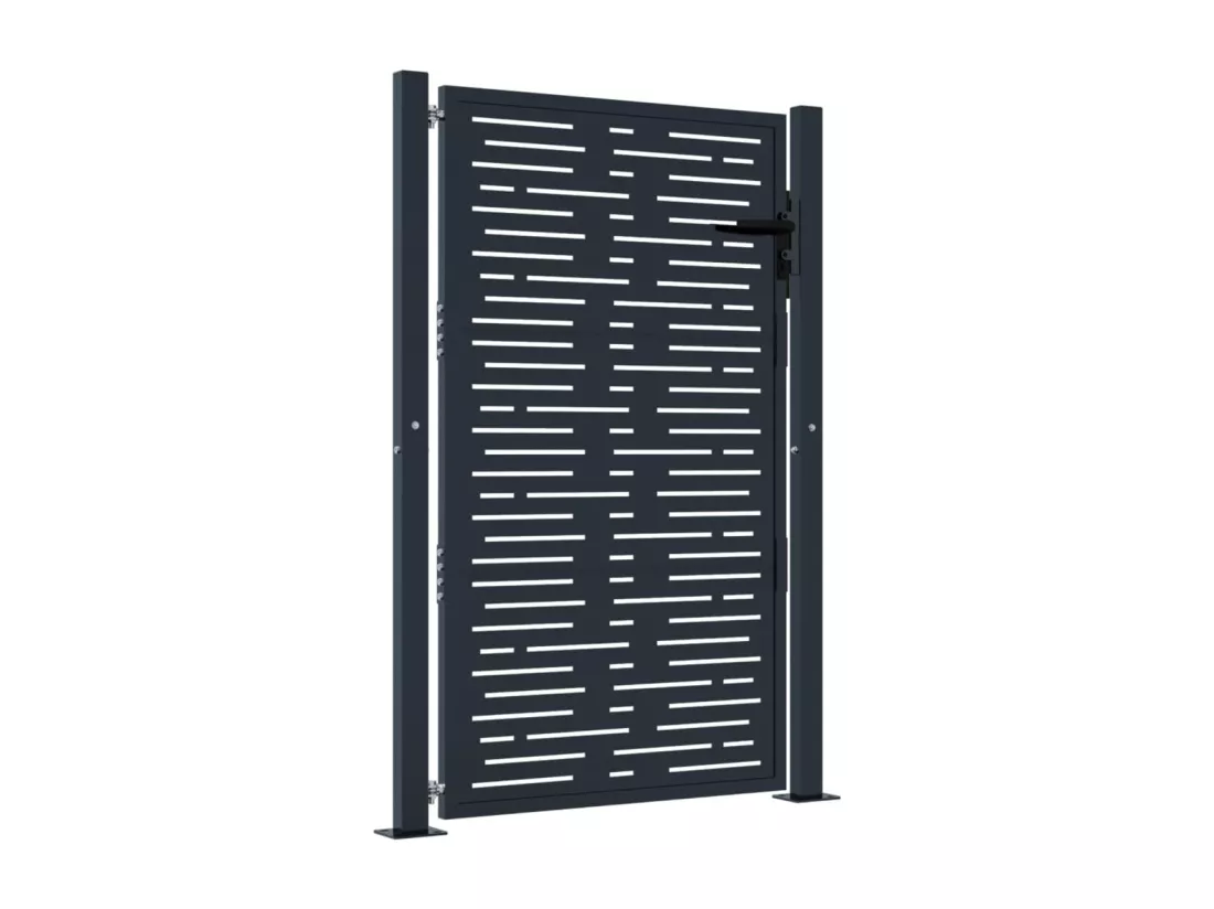 Portail de jardin anthracite 105x155 cm conception de carré