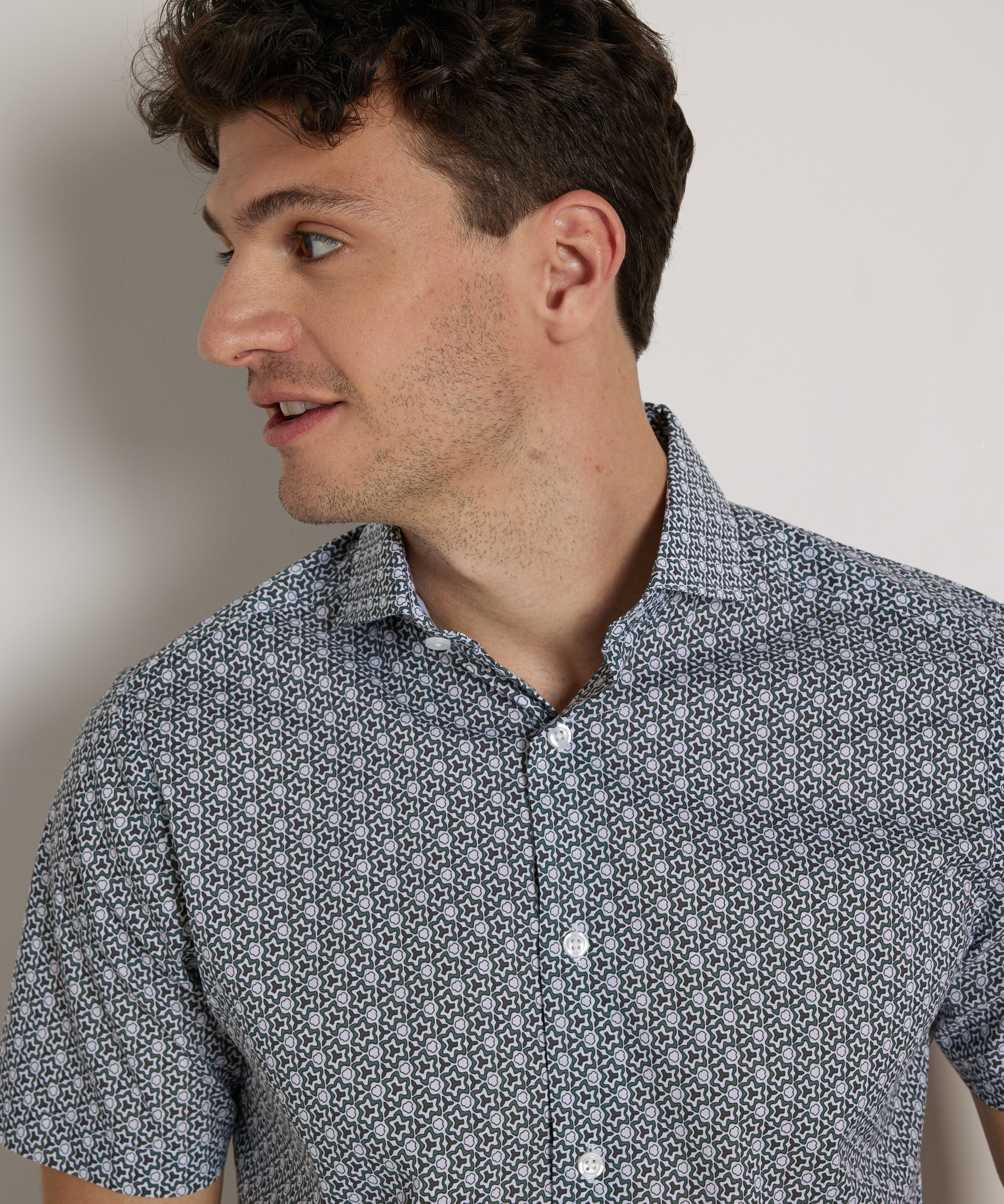 slim fit overhemd korte mouw