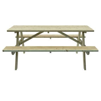 Outdoor Life Products picknicktafel groen hout 77 x 180 cm