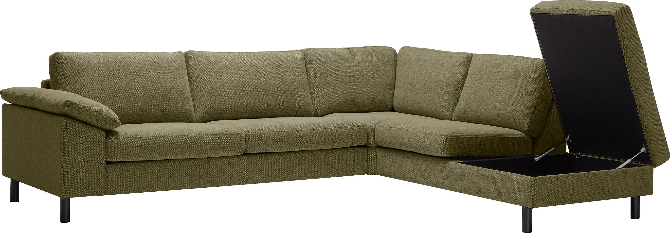 DIENER Ecksofa - Grün / B: 277.0 cm x T: 225.0 cm x H: 81.0 cm