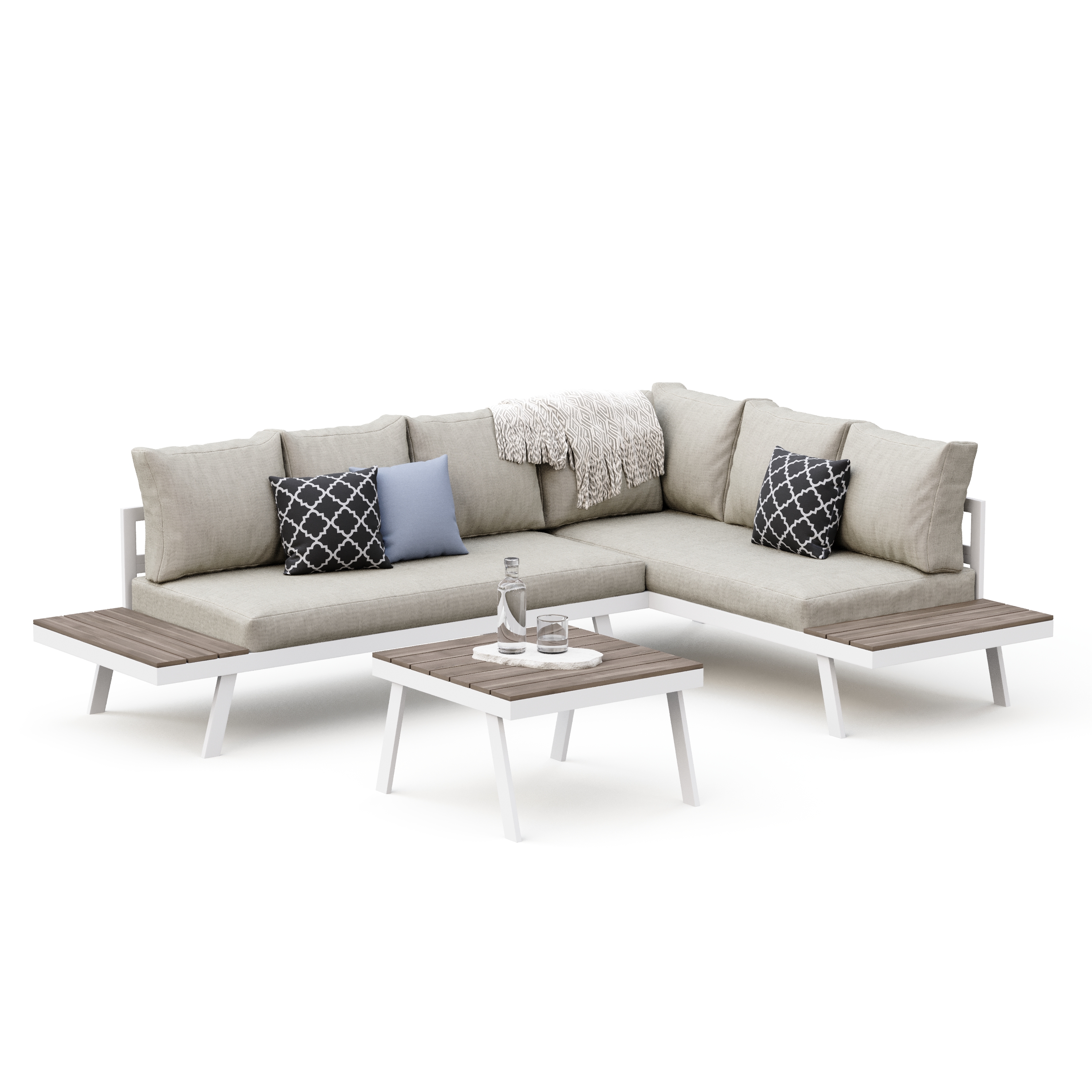 Lounge PHILOMEA beige/weiss