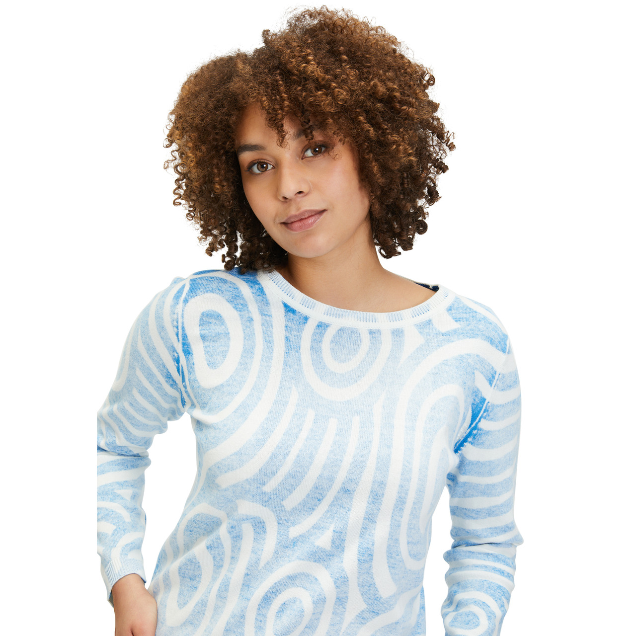 Cartoon Strickpullover Kurz 1/1 Arm