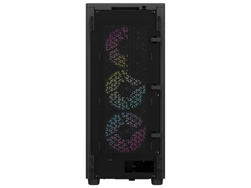 Corsair PC-Gehäuse iCUE 2000D RGB Airflow Schwarz Mini-ITX PC-Gehäuse mit Stahlabdeckgitter und RGB-Beleuchtung
