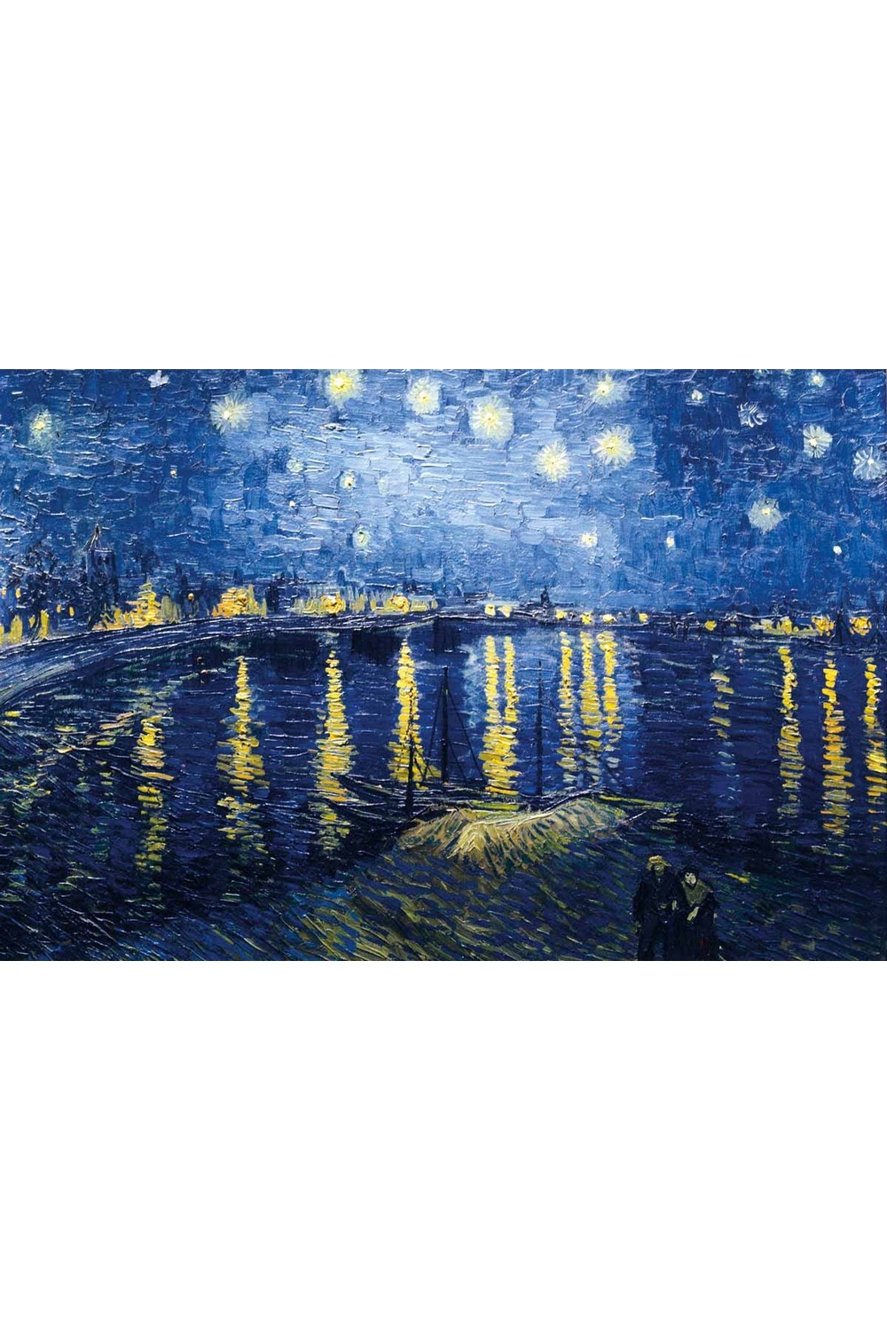 Nuit étoilée sur le rhône de van gogh