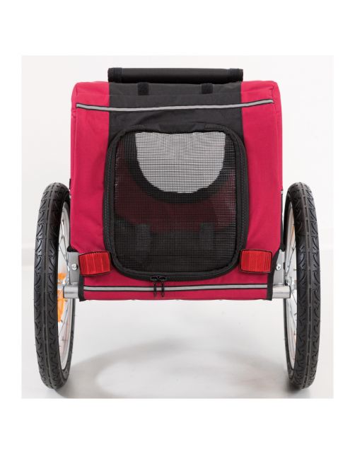 Trixie Fietskar - Hondenfietskar - 53x60x60\/117 cm Zwart Rood Tot 15 Kg Small