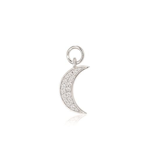 Sif Jakobs Jewellery Luna Ørerings Vedhæng, Sølv/Hvid