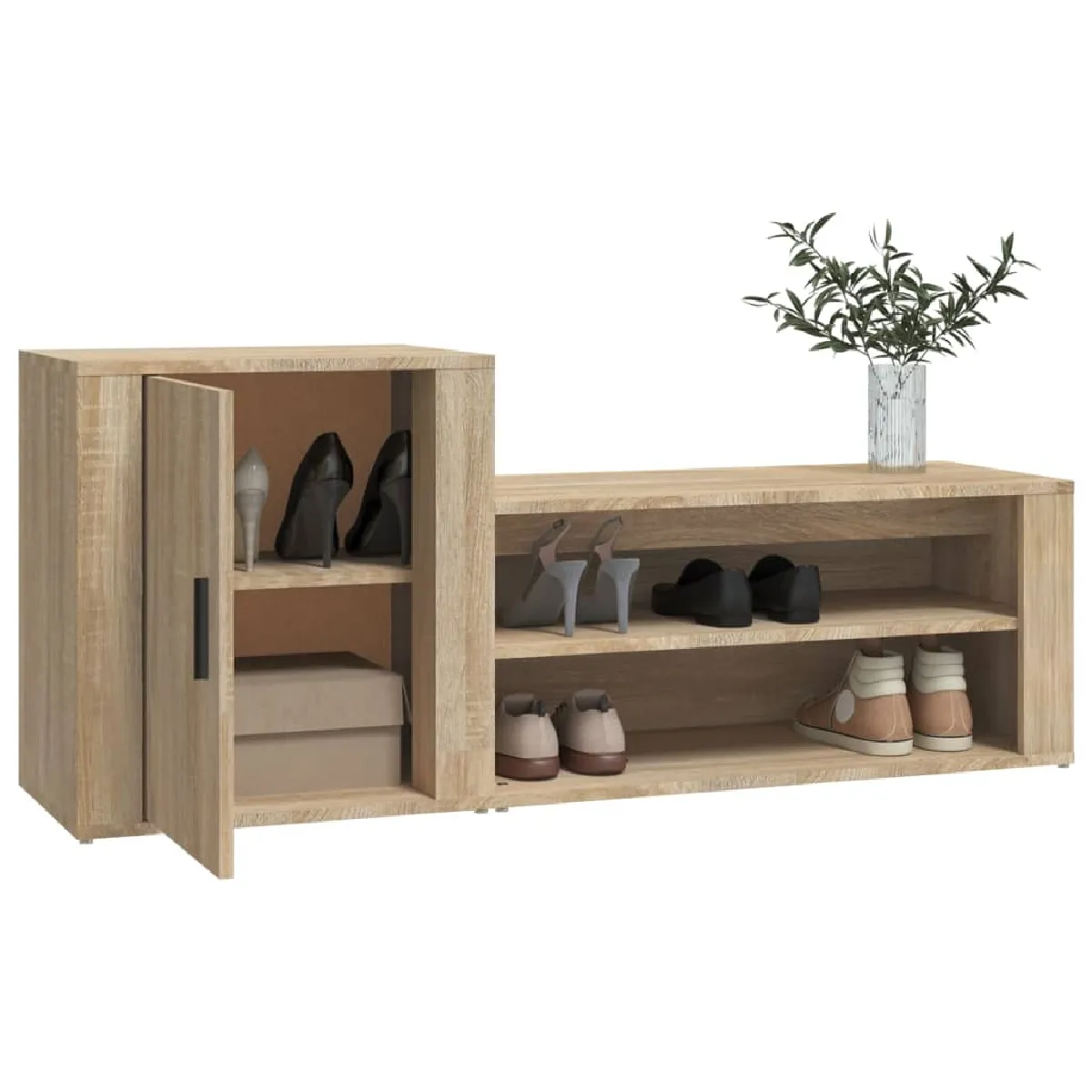 vidaXL Armoire à chaussures Chêne sonoma 130x35x54cm