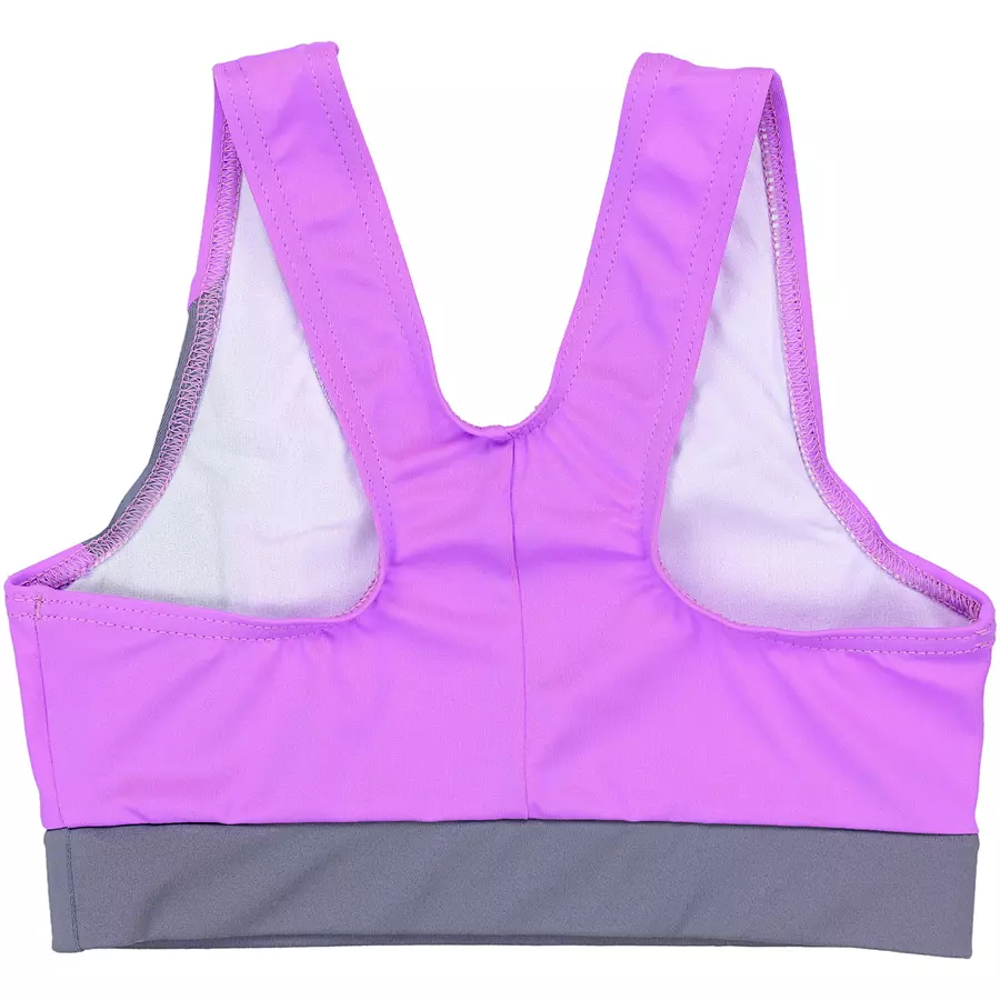 Aquarti Mädchen Sport Bikini - Racerback Bustier & Badehose graulila