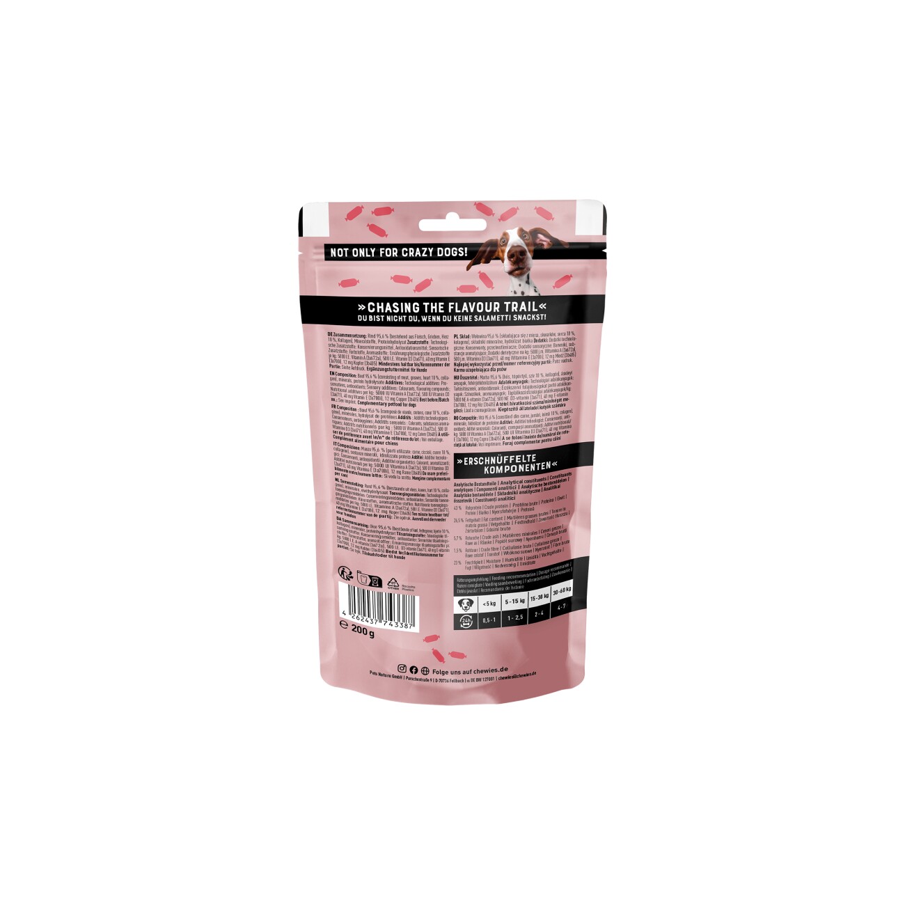 Chewies SALAMETTI 8x200g Rind und Herz