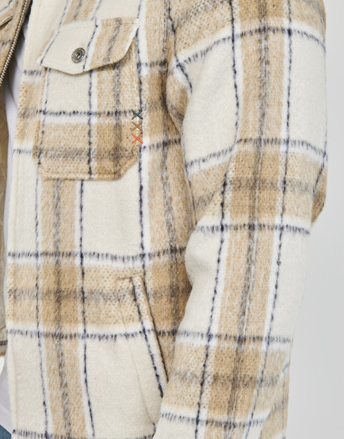 Scotch & Soda - Wool-Blend Zip-Thru Check Overshirt Camel