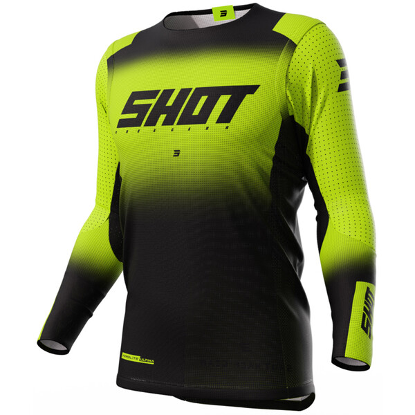 Shot - Maillot Aerolite Ultima Noir / Jaune fluo