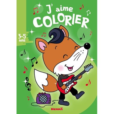 J'aime colorier (3-5 ans) - Renard rocker
