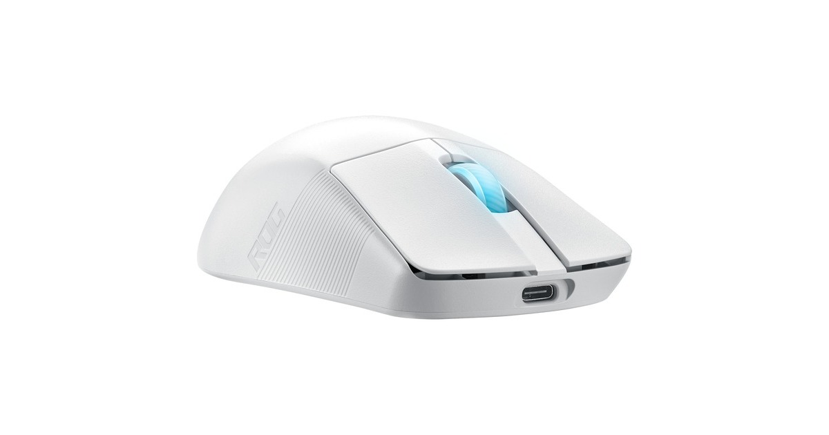ASUSROG Harpe Ace Aim Lab Edition gaming muis  (Wit, 100 - 36.000 dpi, USB 2.0, 2,4 GHz, Bluetooth, RGB leds)