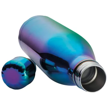 Macma Edelstahl Trinkflasche im Licht mit Regenbogenfarbeneffekt, 800 ml