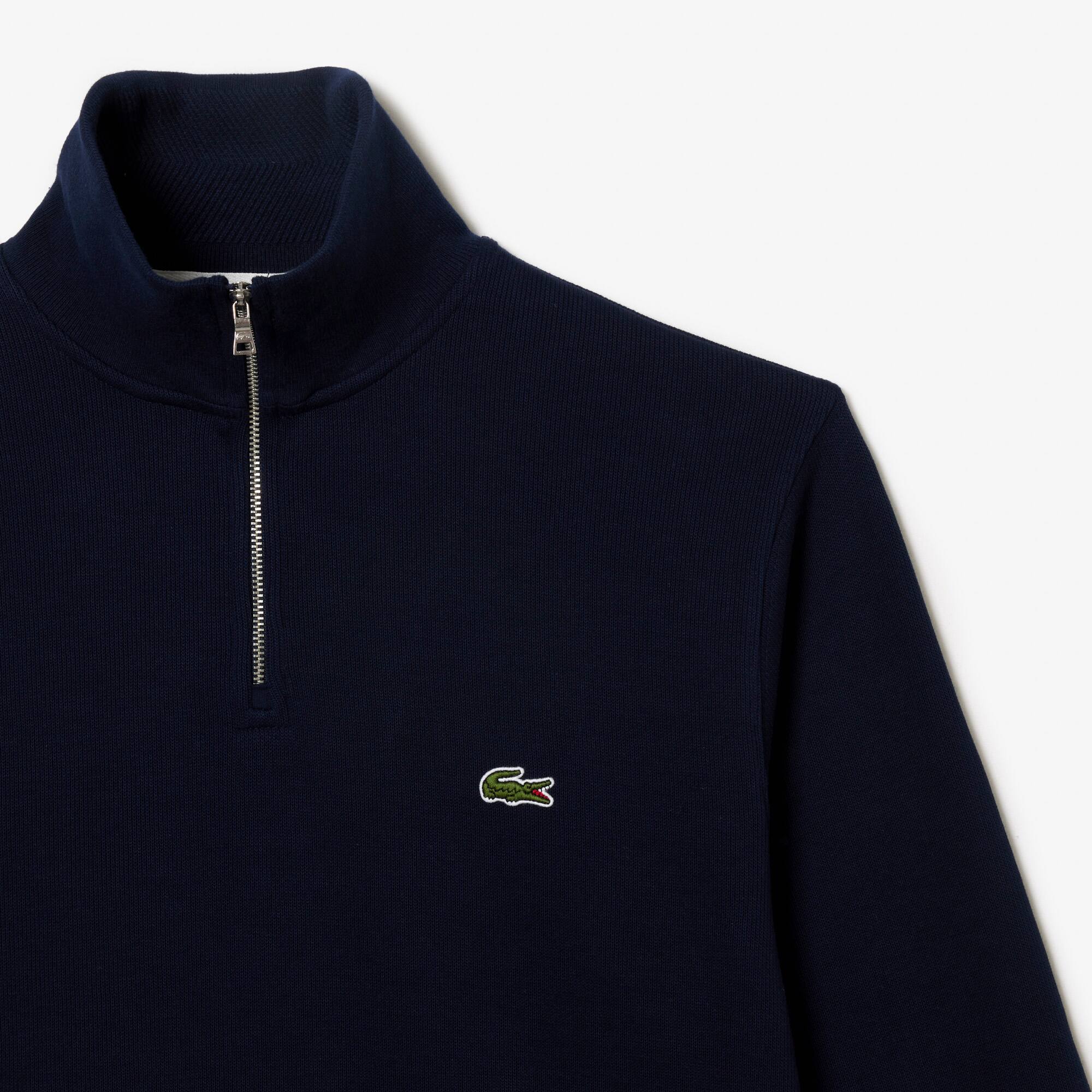 Herren-Sweatshirt aus Baumwolle mit Stehkragen und Reißverschluss Sweatshirts - Blau - Lacoste - Herren