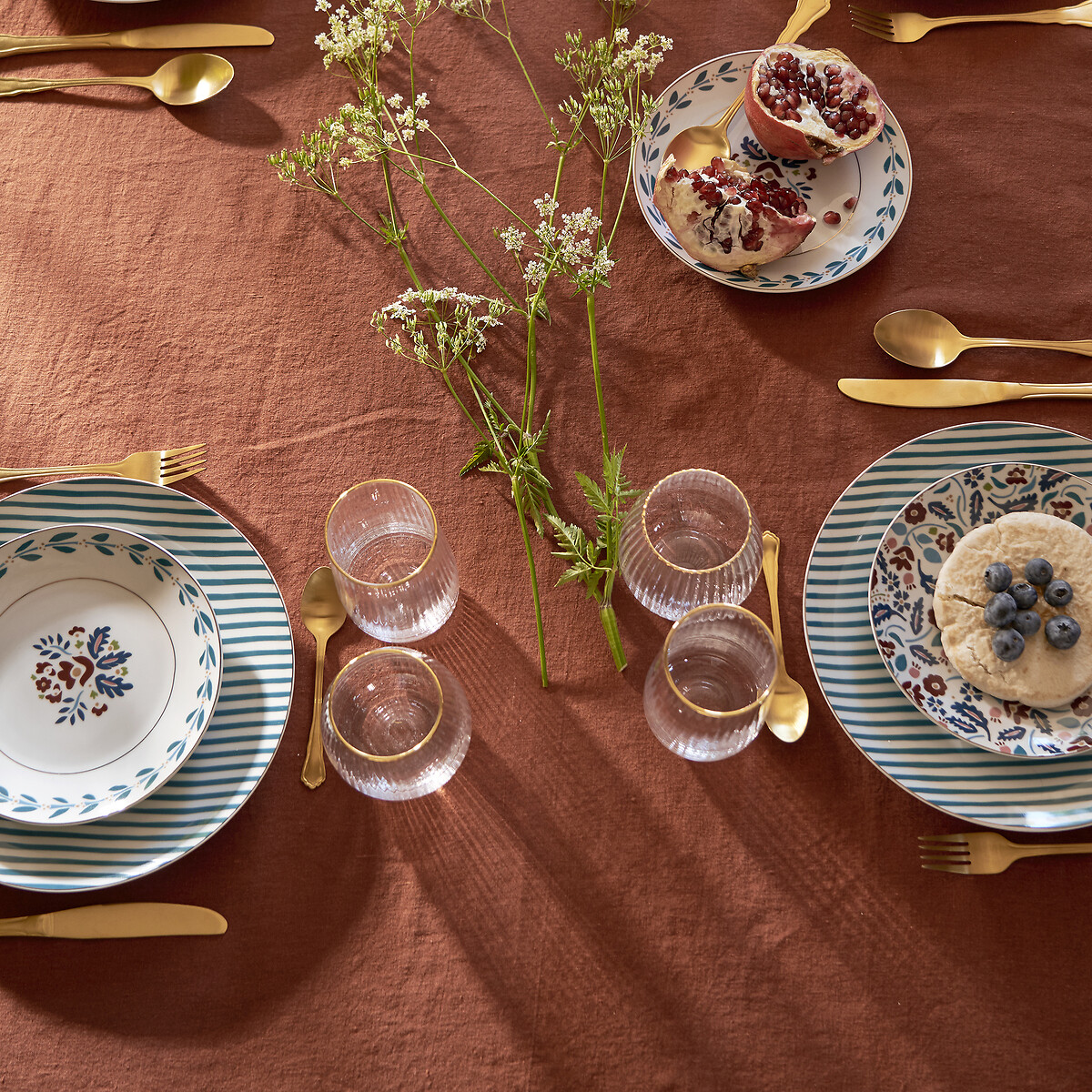 LA REDOUTE INTERIEURS<br>Toalha de mesa em linho lavado, Victorine