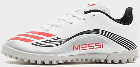 Adidas Perfor ce F50 Messi Club junior voetbalschoenen wit rood grijs