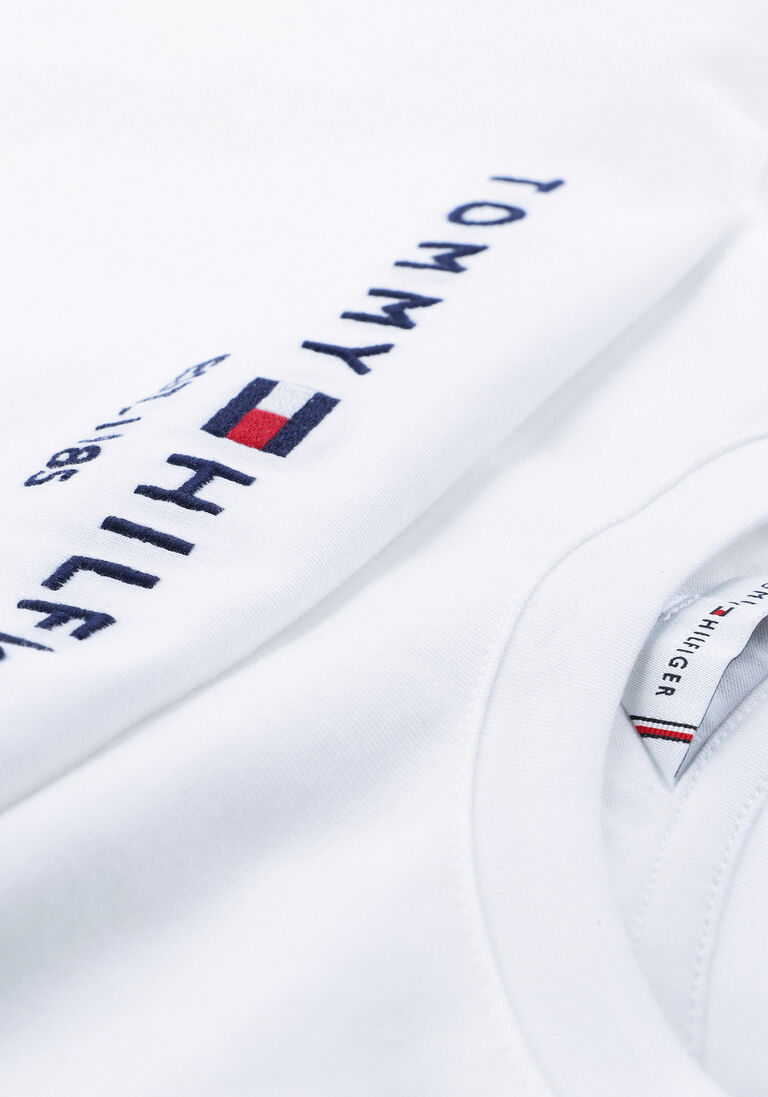 TOMMY HILFIGER witte tommy hilfiger t-shirt heritage hilfiger c-nk reg tee