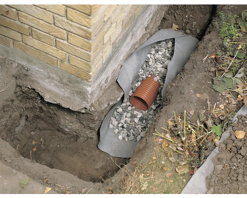 FLAIRSTONE drainagevlies grijs 25 m x 1 m Dikte: 0,8 mm