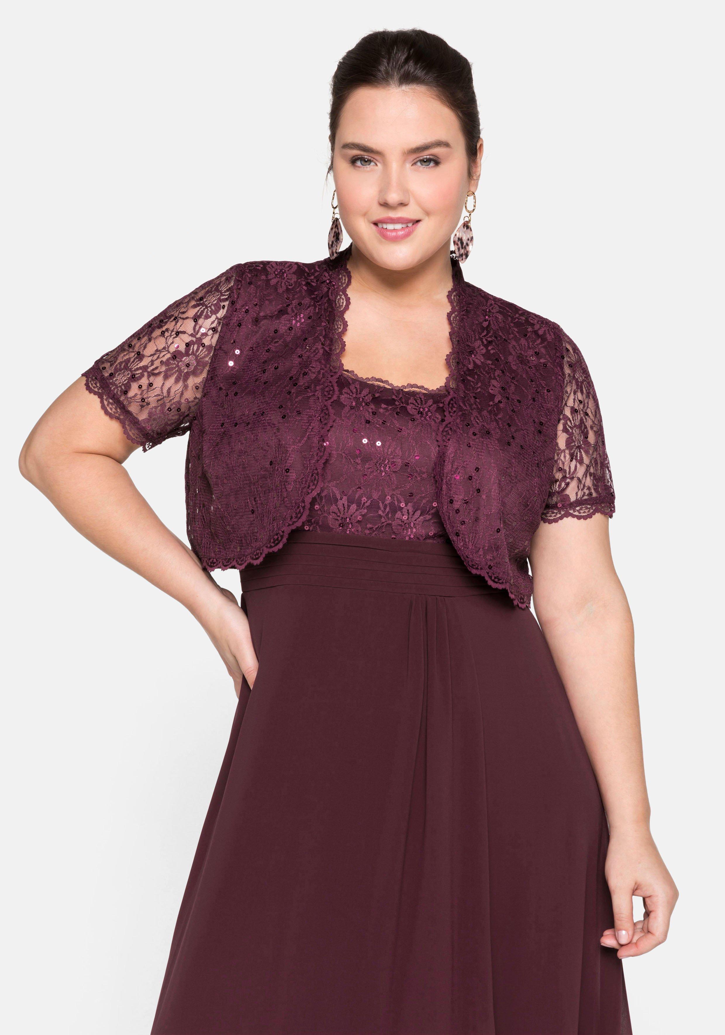 Spitzenbolero mit Pailletten