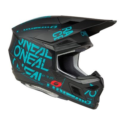 Casque cross O'Neal 3SRS - STATIC 2025 - Noir / Bleu