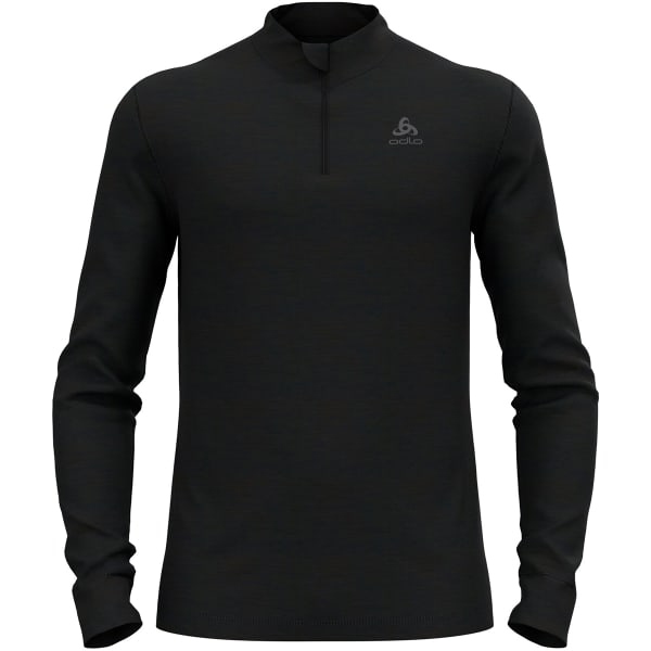 T-shirt thermique ODLO MERINO 200 BL TOP TURTLE NECK L/S HALF ZIP BLACK