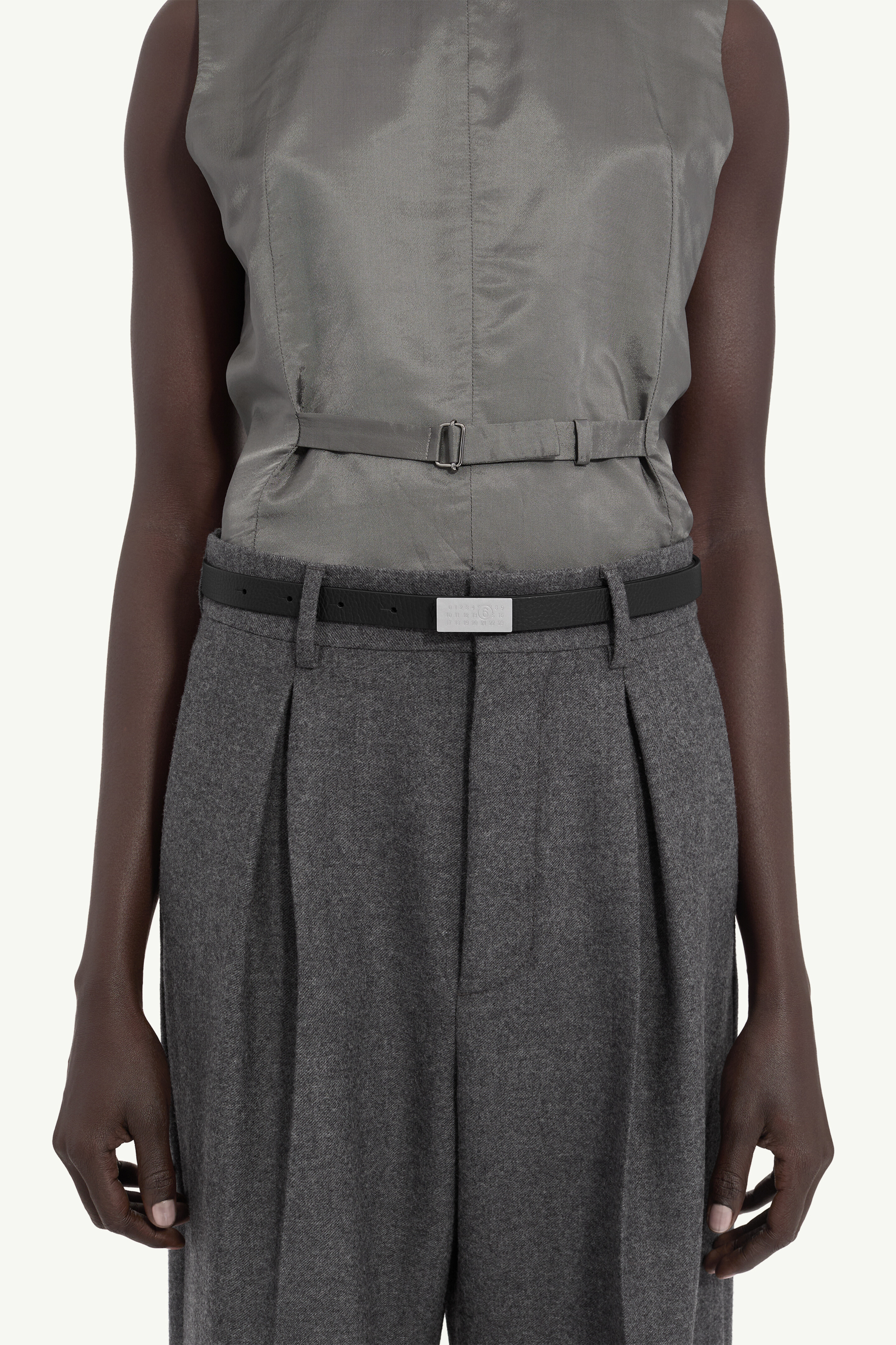 Ceinture Numeric en cuir grainé pour femme | MM6