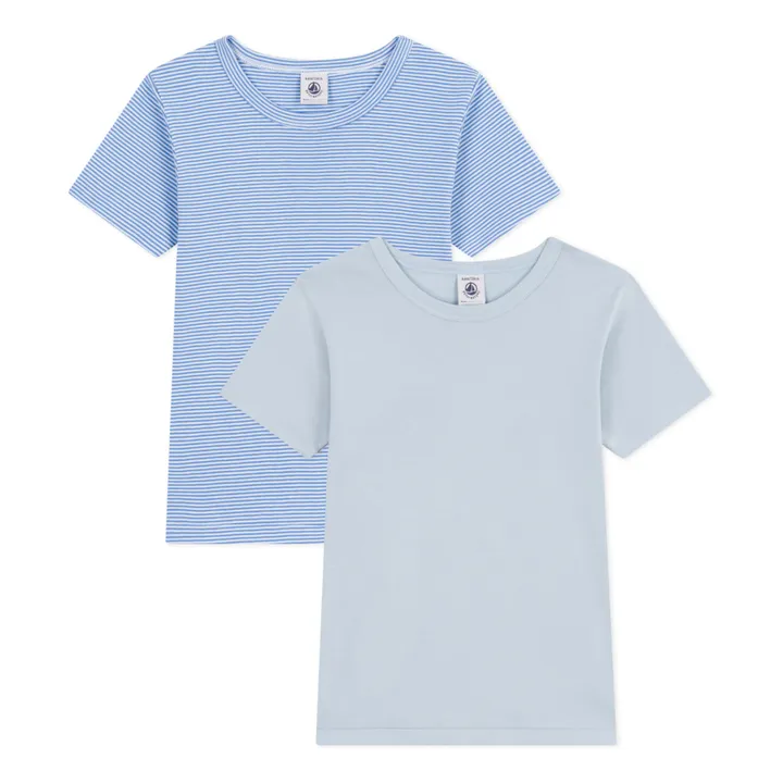 Petit Bateau Lot 2 T-shirts Rayés | Bleu