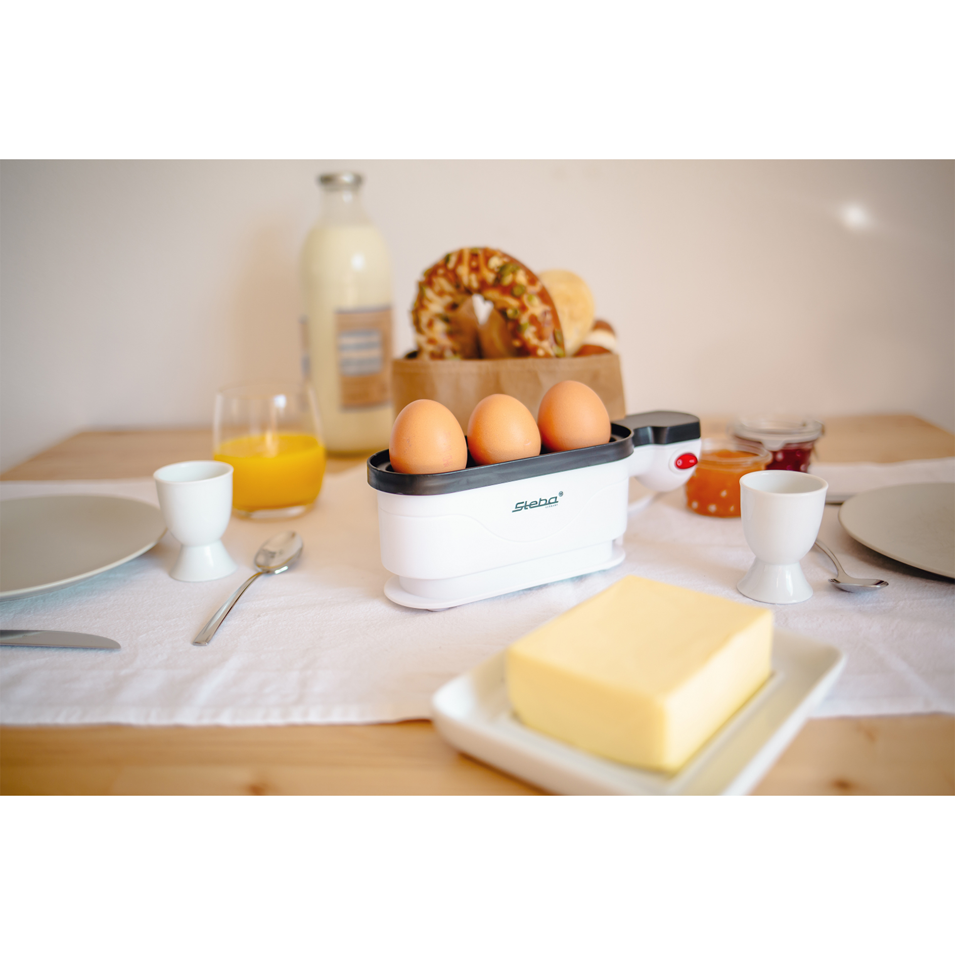 STEBA Eierkocher EK 4 - weiß - für 3 Eier