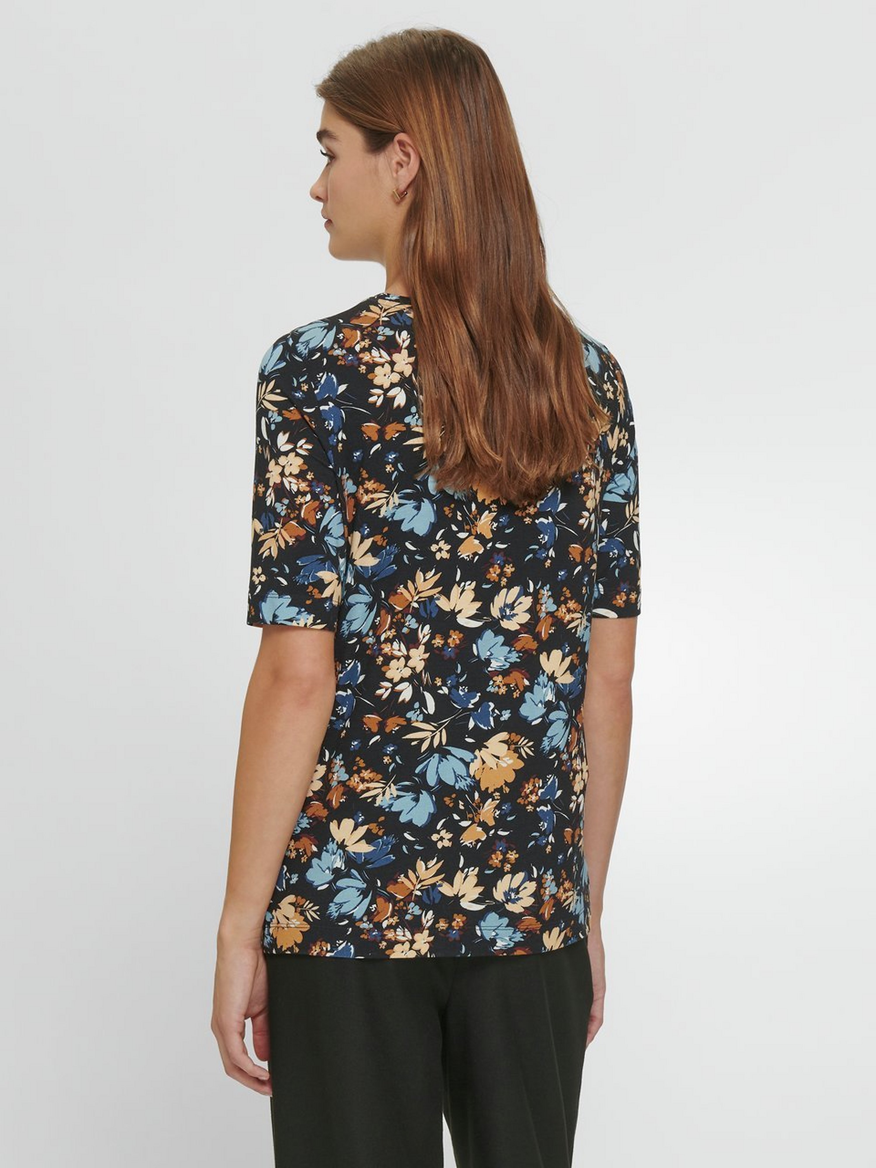 Rundhals-Shirt mit 1/2-Arm