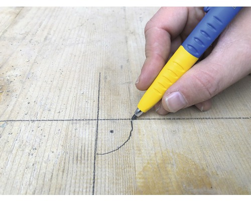 Mechanisch potlood & marker voor diepe gaten 2 in 1, stiftpunt incl. 6 universele grafietstiften, 2 stuks, Ø 8 mm