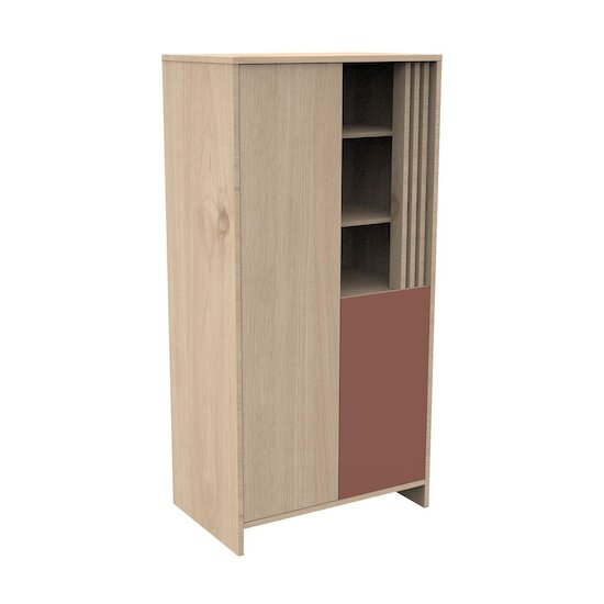 Tokyo Armoire   Chêne Suave Terracotta        de               Sauthon Baby's Sweet Home