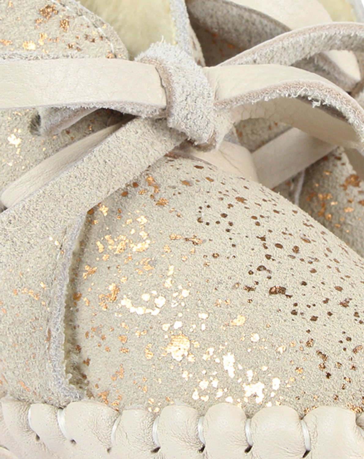 Krabbelschuhe PINA EXCLUSIVE gefüttert in cream metallic