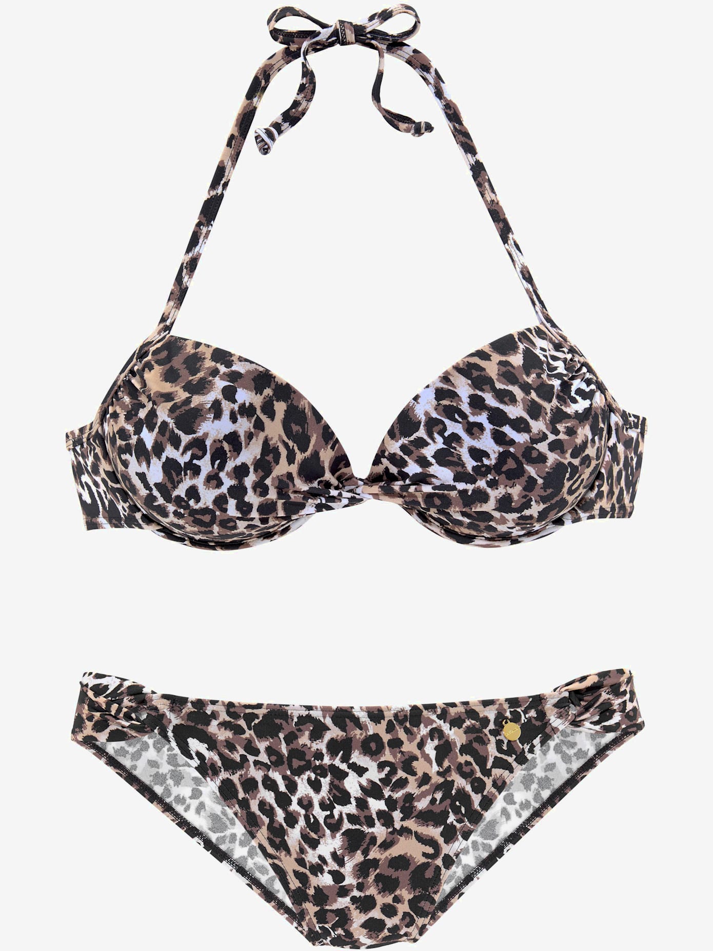 Bikini push-up imprimé animal sauvage